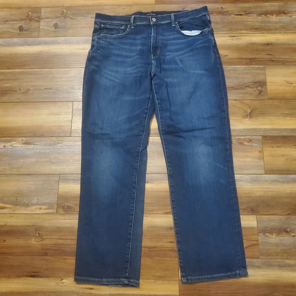 Lucky Brand 223 Straight Stretch Jeans Mens 36x30 Dark Blue Denim 7M12984 Rhone